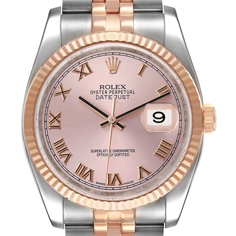 rolex datejust 26 rose gold roman numerals|Rolex Datejust steel roman numerals.